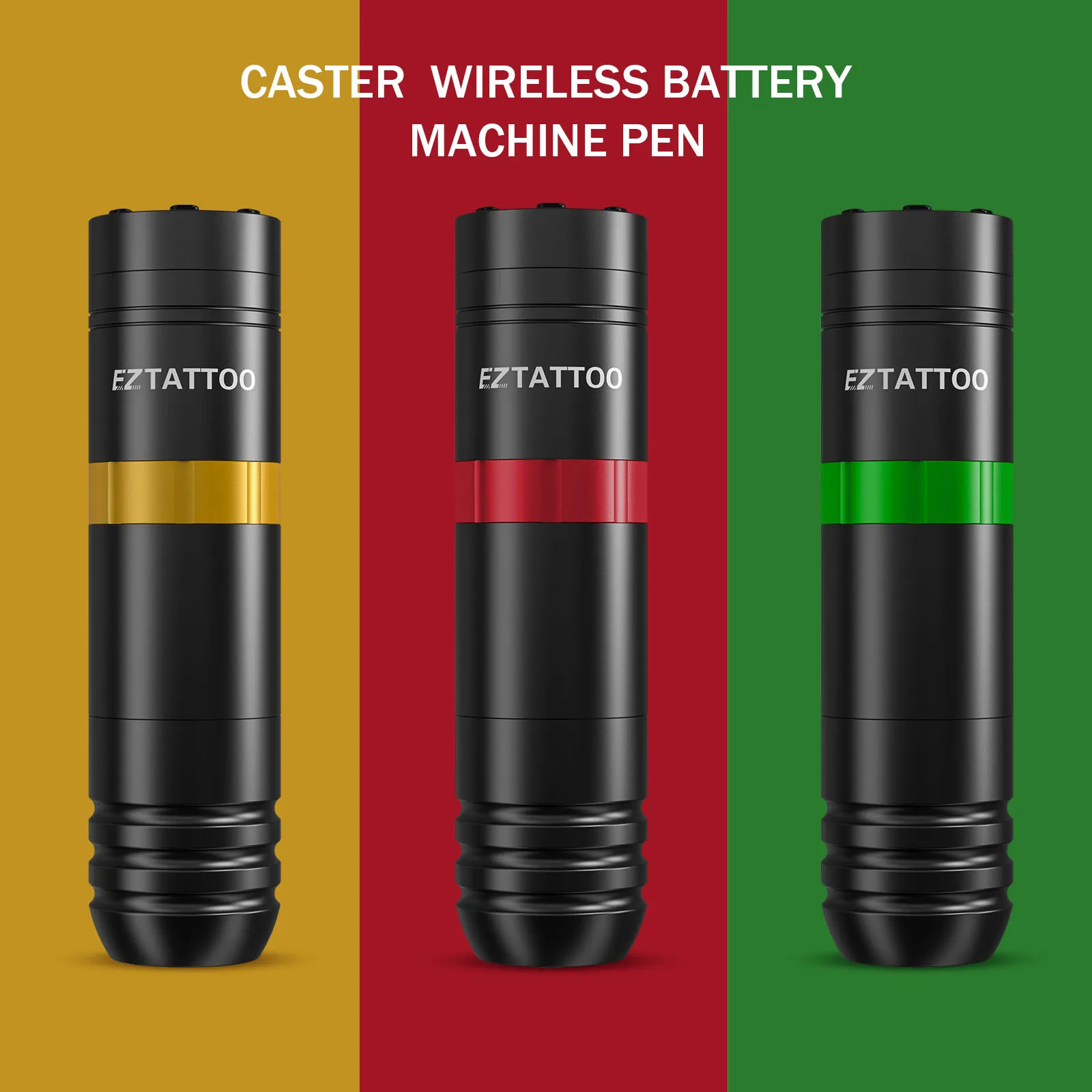 EZ Caster Wireless Cartridge Tattoo Machine Pen Rotaty Battery Pen with Portable Power Pack 1500mAh LED Digital Display