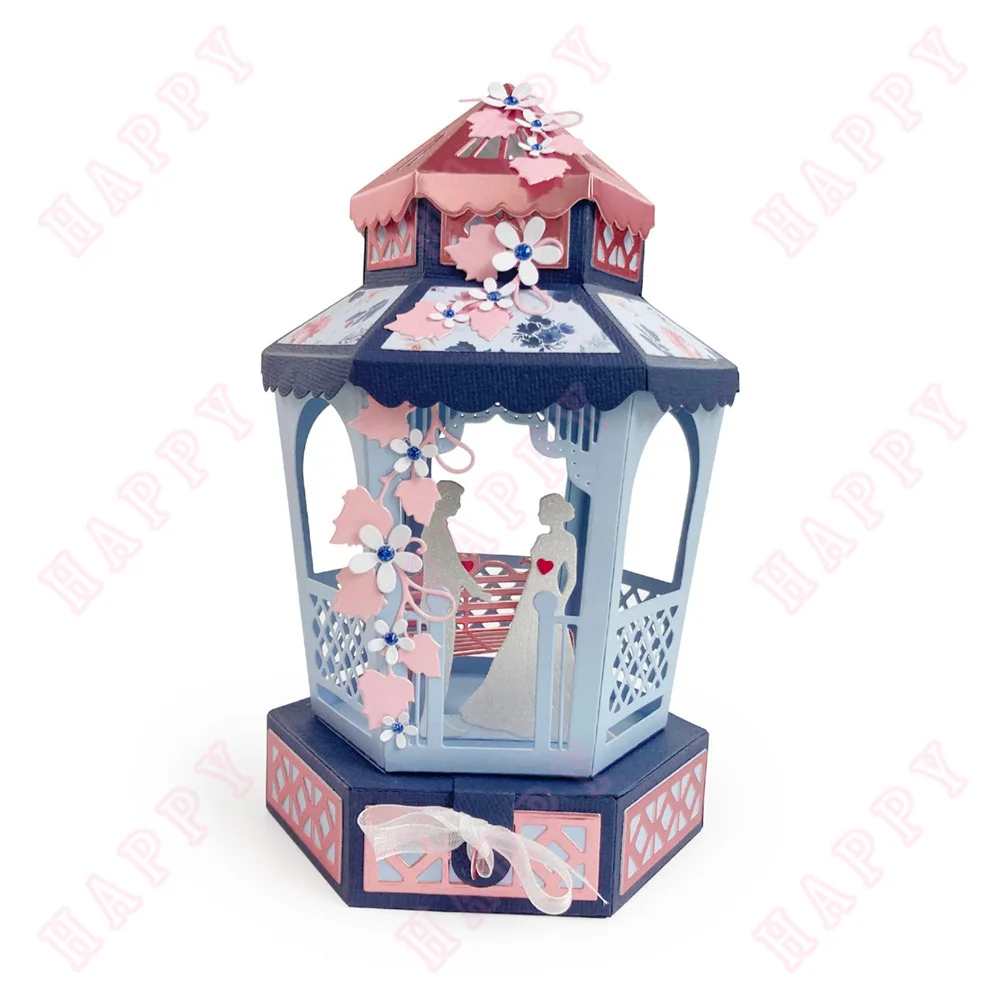 Beautiful Bridal Bandstand Gift Box Metal Die Cutting 2025 New Die Molds Scrapbooking Paper Making for DIY Cuts Crafts Big Dies