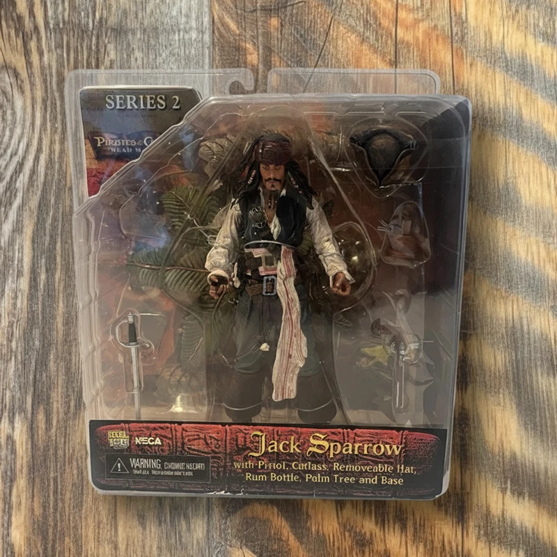 

NECA Pirates of The Caribbean Dead Man's Chest Series 2 Captain Jack Sparrow Fig Action figures Played by Johnny Depp