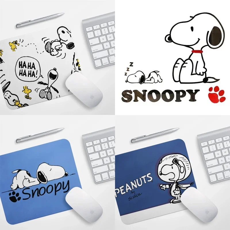 Snoopy Mouse Pad Anime Cartoon Non-slip Thickening Game Mouse Pad Home Office Desk Mouse Pad for Laptop Computer PC Accessories