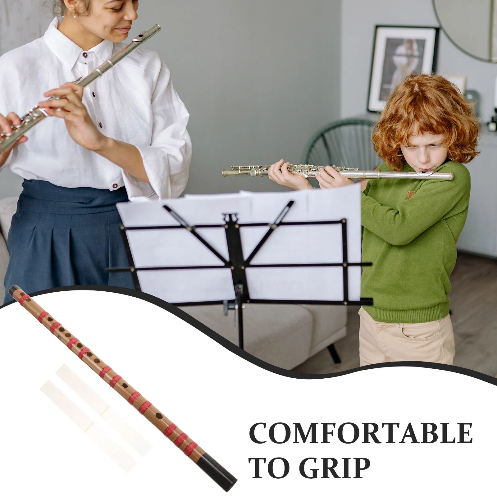 مزمار طويل من الخيزران، مزمار صيني تقليدي للمبتدئين، أداة موسيقية خفيفة الوزن وسهلة العزف على المزامير المحمولة للمبتدئين #1