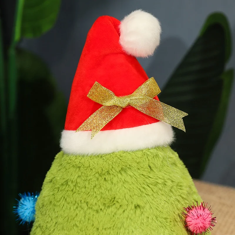 Simulação árvore de natal brinquedo de pelúcia bonito evergreen lance travesseiro desejando árvores natal vestir-se crianças presente aniversário