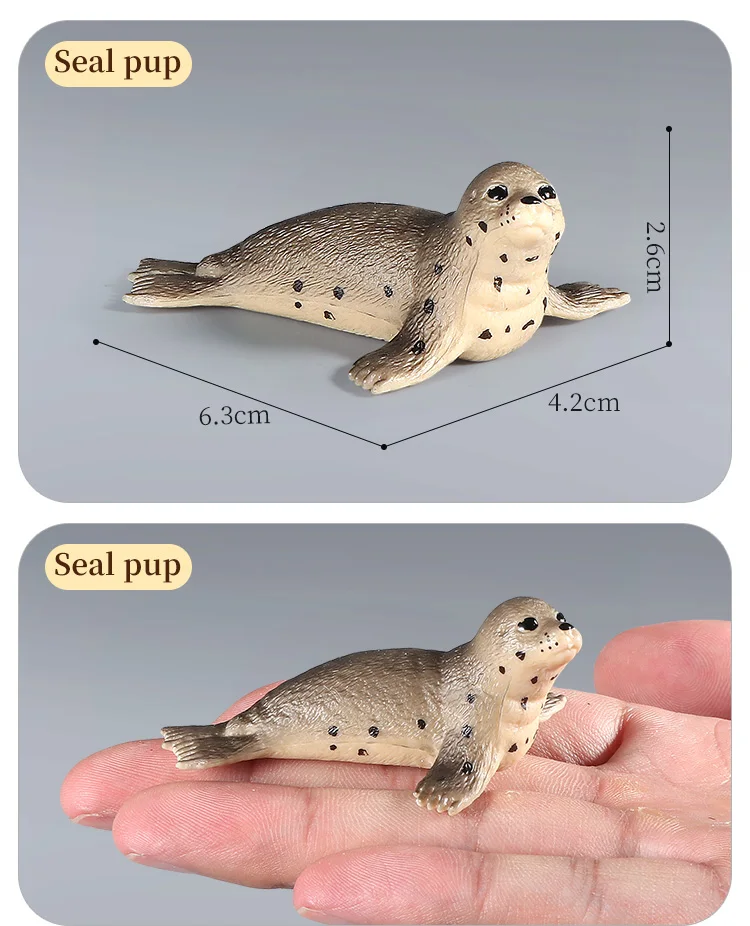 Simulations-Actionfiguren „Ozean, Meer, Leben, Tiere – Walross, Seekuh, Seelöwe, Lernspielzeug für Kinder, Marine-Modell-Kollektion – Detail 9