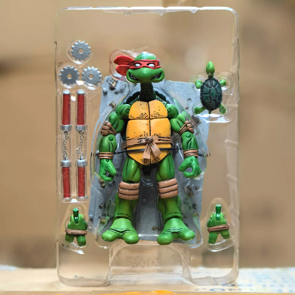 New NECA Turtles Figures Pizza Club Leonardo Leads Tmnt Turtles First Ninja Anime Action Figure Model Doll Gifts Toys In Stock