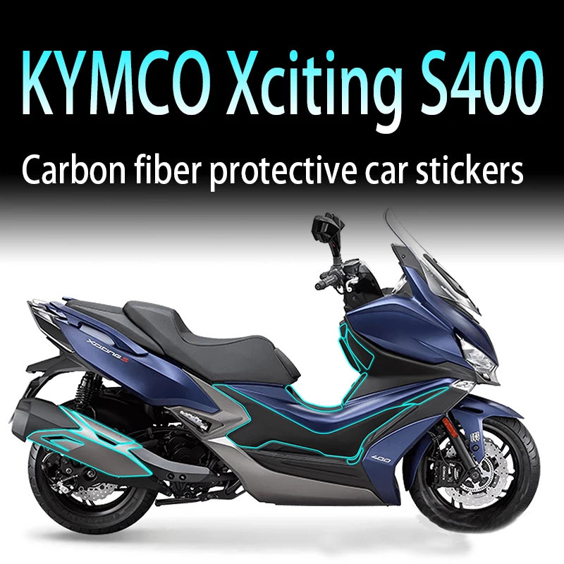 

Suitable for KYMCO Xciting S400 motorcycle 2022 carbon fiber protection car sticker modified sticker carbon fiber decoration