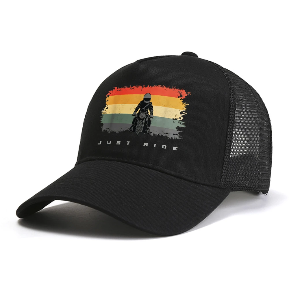 just ride Motorcycle baseball cap Motorcycle design Summer caps Best gift for bike lovers hat mesh hat