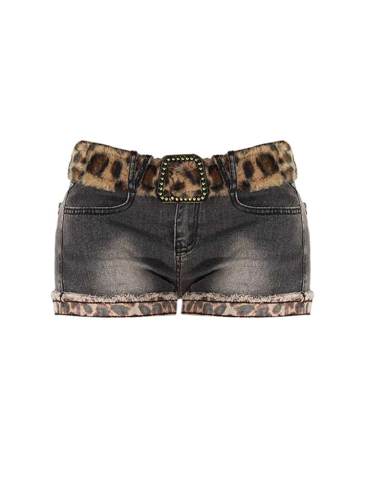 Women\'s Denim Shorts 2000s Vintage Low Waist Cowboy Shorts 90s Aesthetic Y2k Short Jeans Pants Harajuku Clothes Summer Clothes