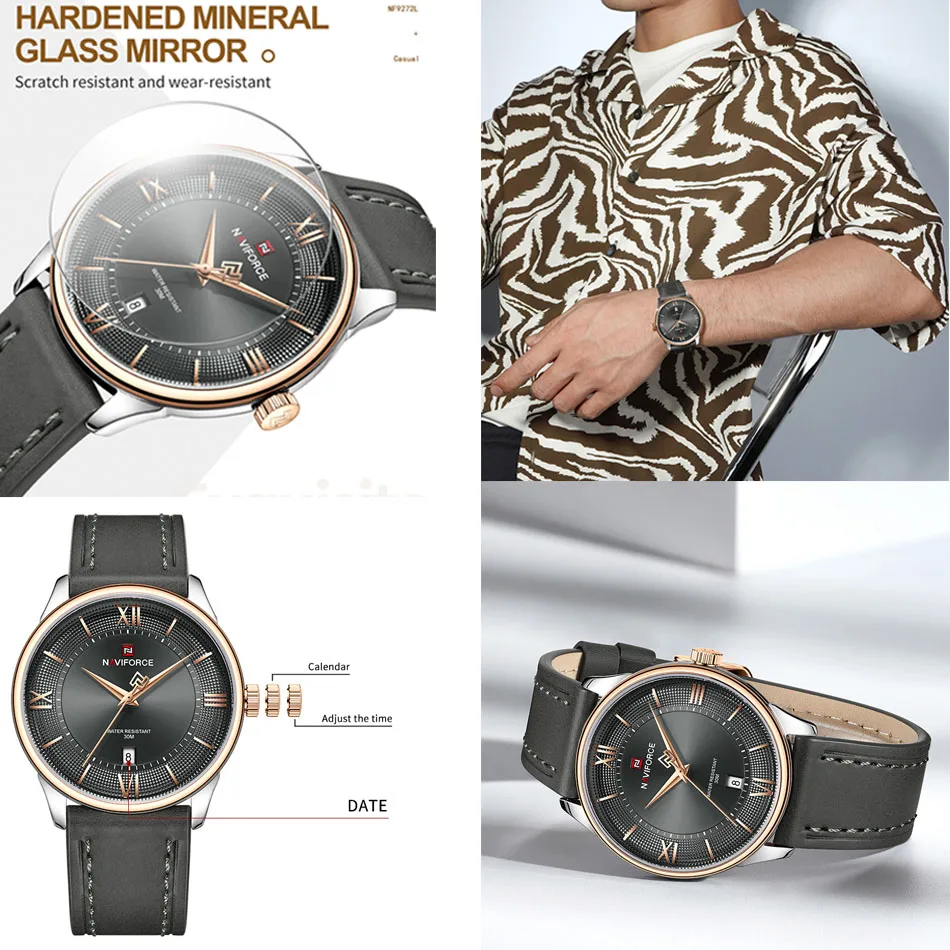 NAVIFORCE 2026 Men's Luxury Quartz Wristwatch Sports Date Waterproof Fashion Top Brand Male Relogio Masculino High Quality