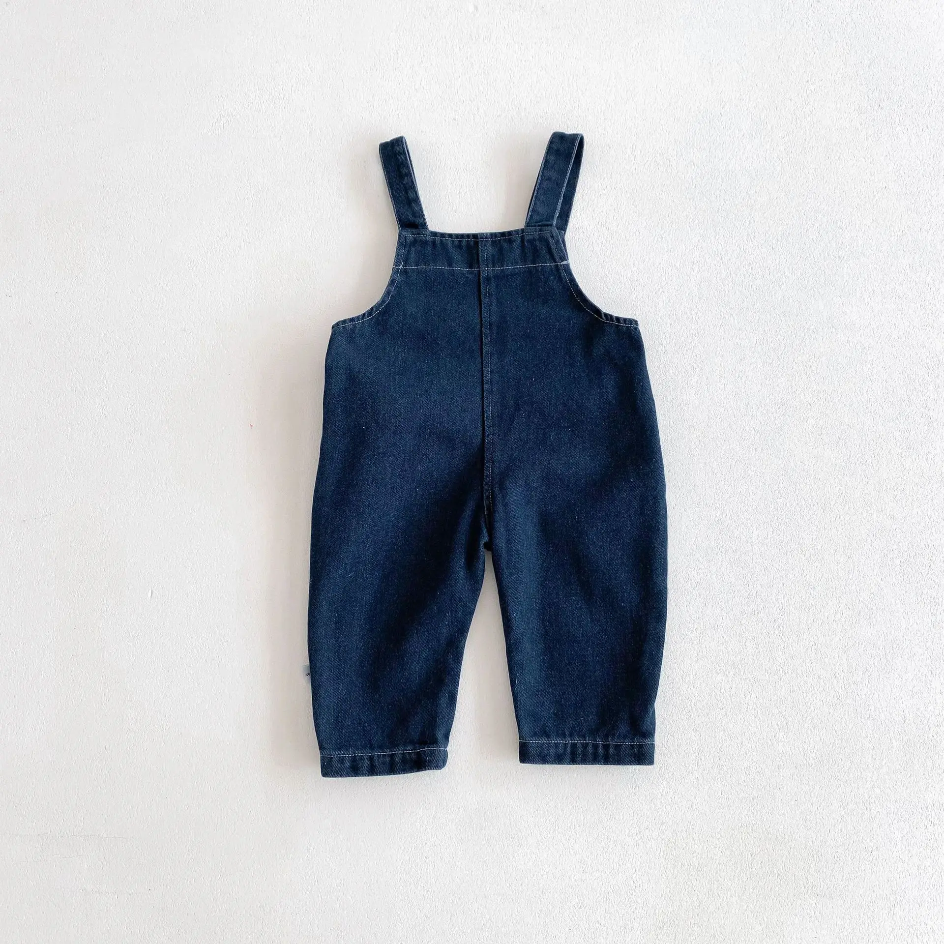 Autumn Baby Denim Overalls Denim Jumpsuits For Boys And Girls Sleeveless Rompers Kids Onepiece Fashion Baby Clothing