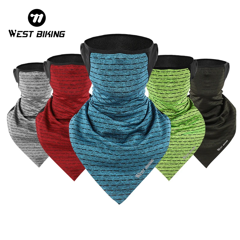 WEST BIKING Summer Cycling Hiking Scarfs UV Protection Bandana Mountaineering Mask Ear Hanging Neck Cover Cooling Sport Gear