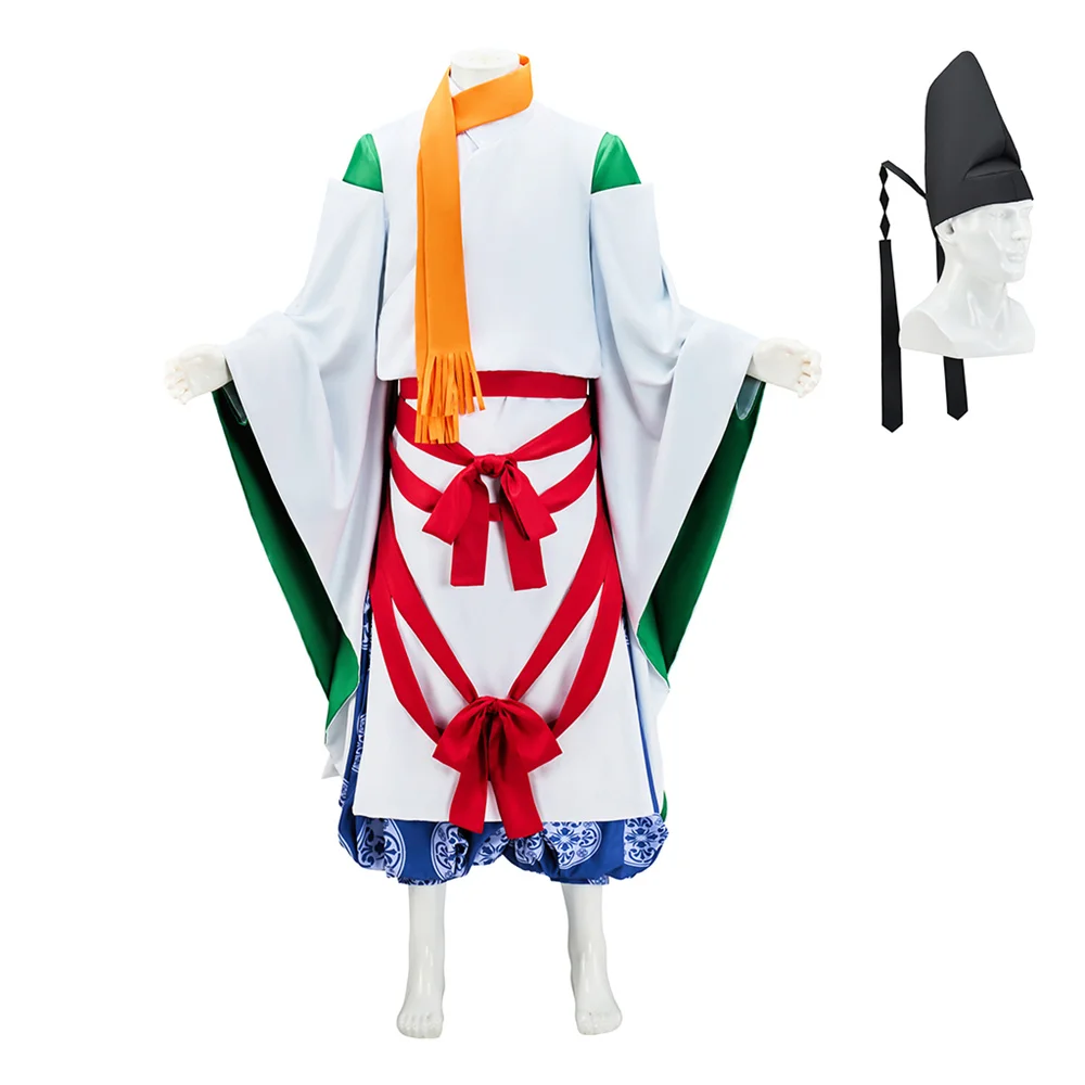 أزياء أنيمي الساموراي يوريشيجي سوا التأثيرية للرجال مع مجموعة قبعات ملابس حفلات الهالوين