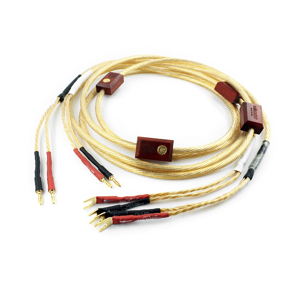 Nordost Odin  Gold Speaker Cable OFC sterling silver flagship audio cable HiFi speaker amplifier audiophile wire with Gold-plate