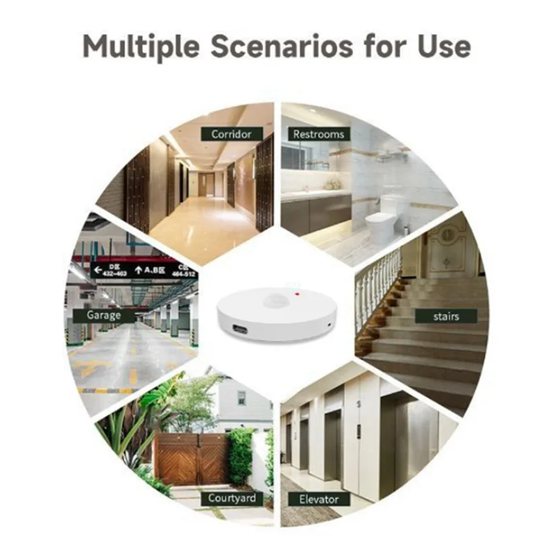 Tuya Smart Human Motion Sensor Wifi Detect Human Body PIR Movement Withluminance Safety Protect Remote Control-Y41A
