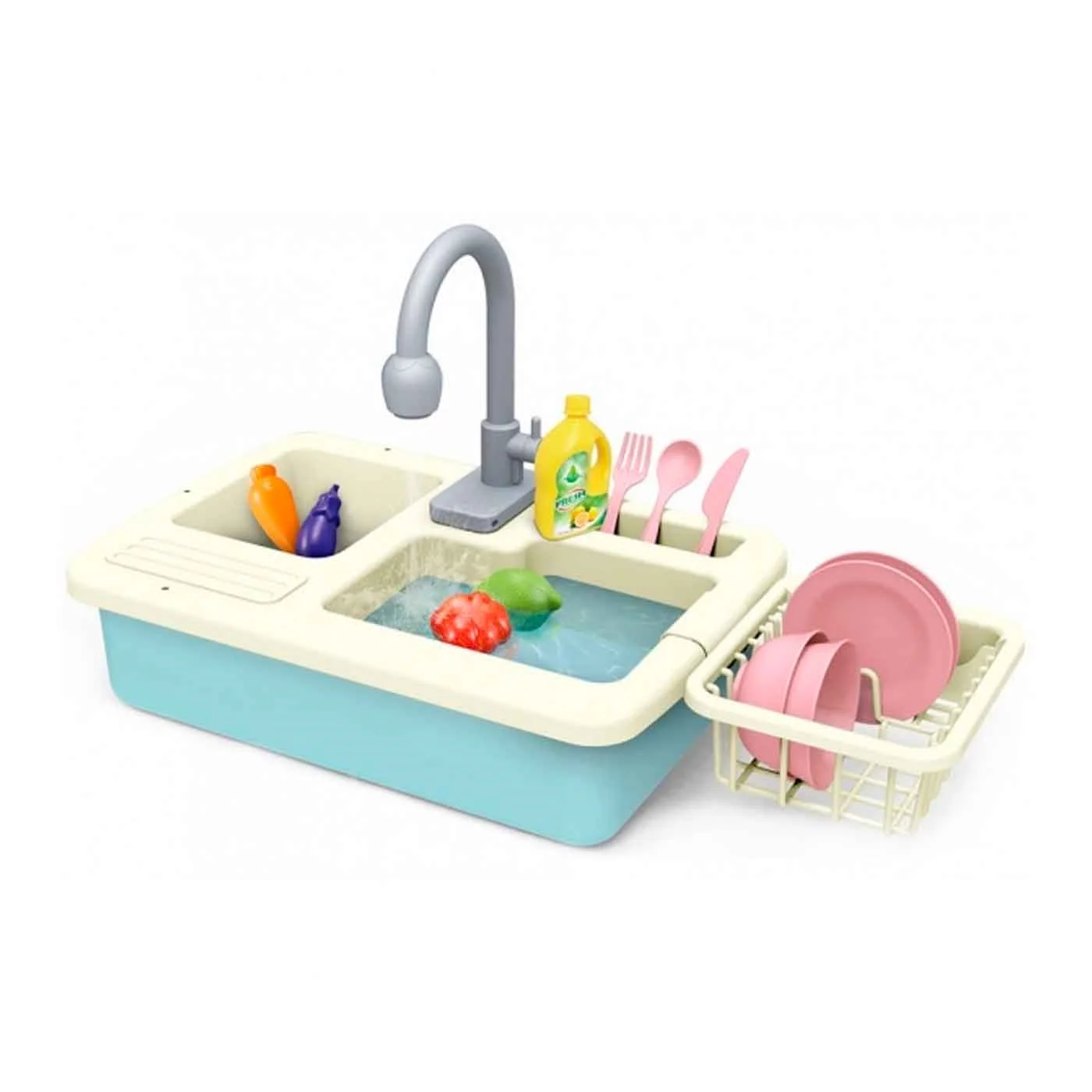 Tradineur-kitchen sink Set-made of resistant plastic-includes: sink, cups, bowls, teapots, among others