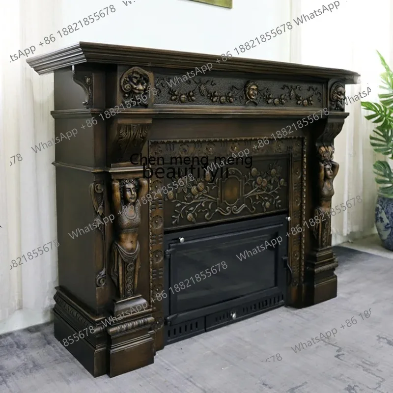 S7486 ss Retro Style Solid Wood Decorative Fireplace French Classical Mix and Match