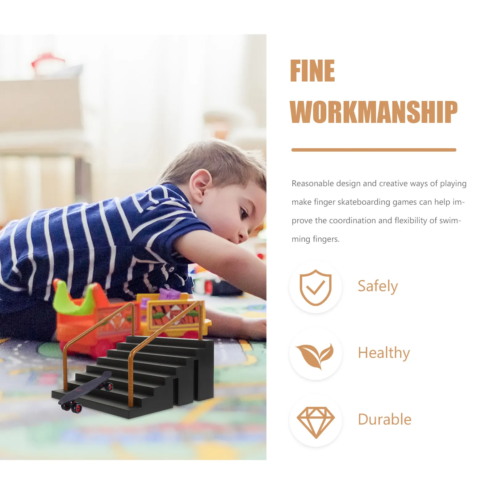 Finger Skateboard Mini High-Class Material Ramp Parts Fingerboard Obstacle Child Skateboard Accessory for Finger