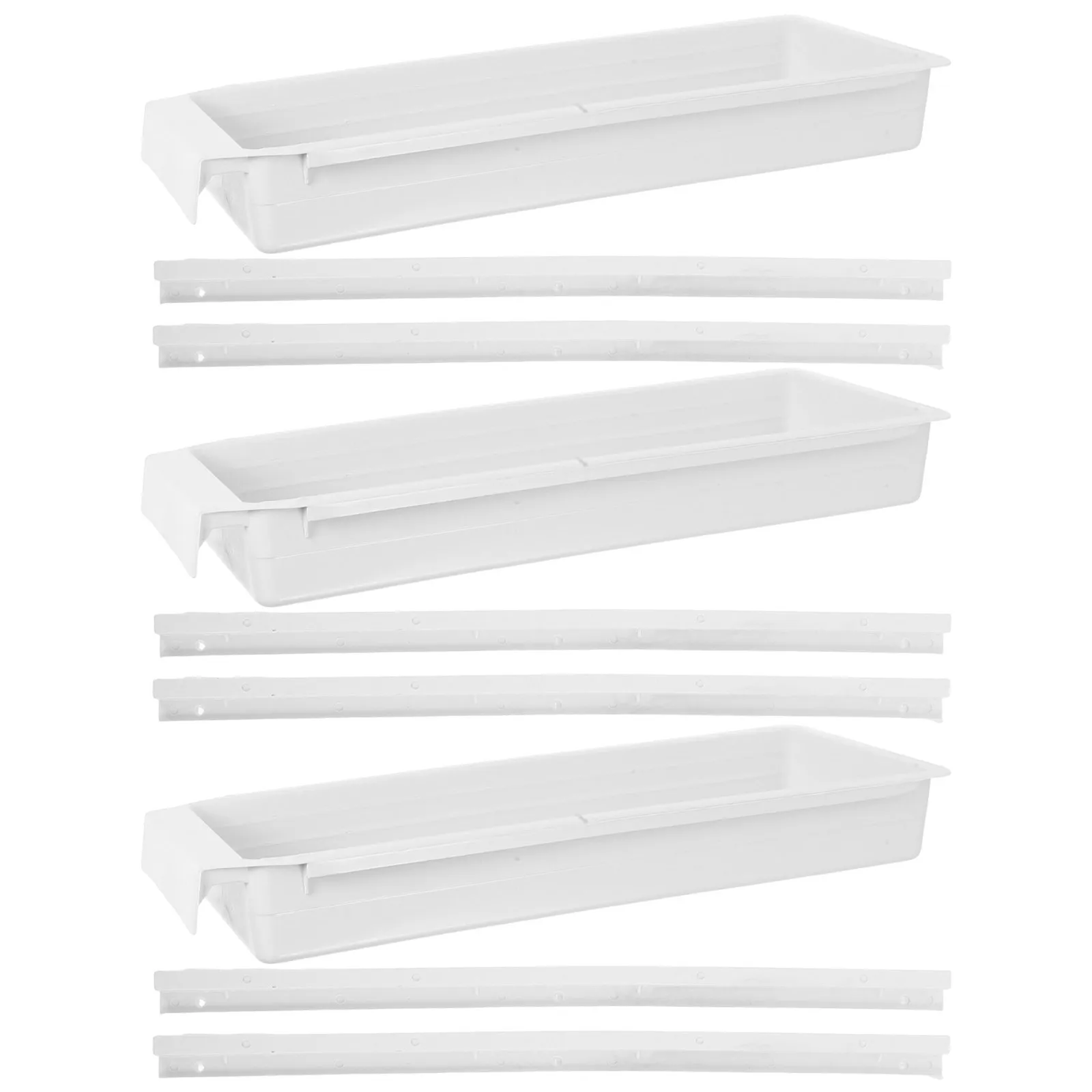 3er-Set Industrienähmaschinen-Tischschubladen, Aufbewahrungsboxen, Kunststoff-Maschinenschubladen-Organizer, Nähmaschinen-Schubladenschienen
