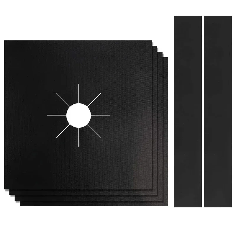 1/4PCS Gas Stove Protector Cooker Lid Liner Cleaning Pad For Kitchen Cookware Accessories Pieces Reusable Boiler Hood Protector