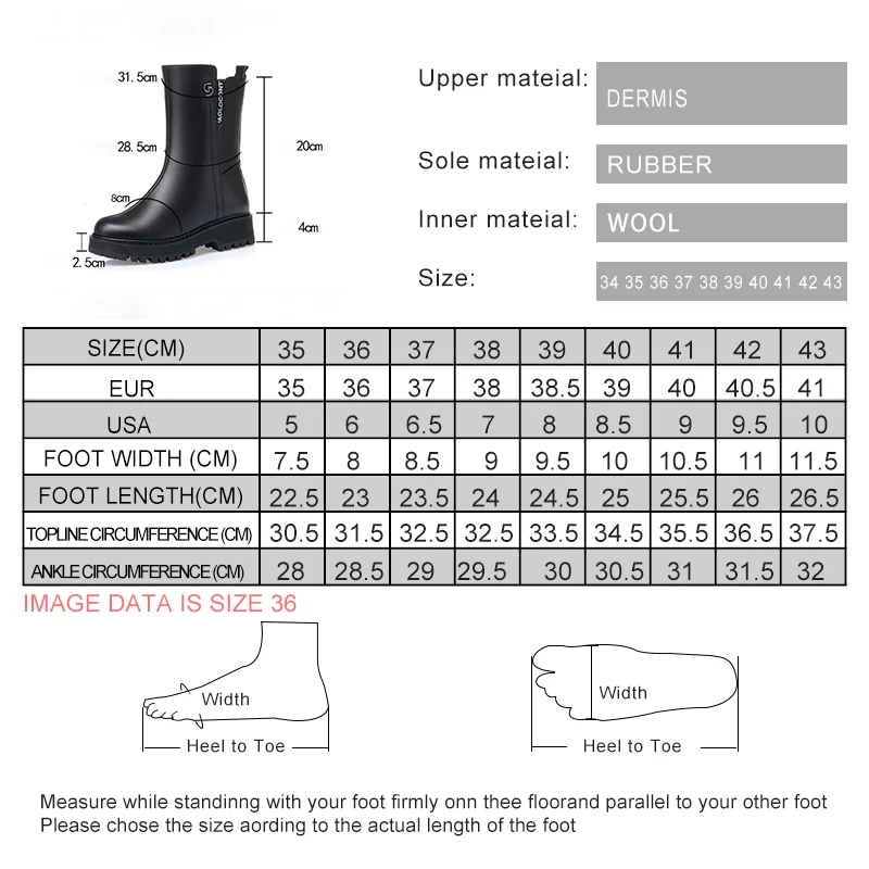 AIYUQI Women Winter Boots Natural Wool 2024 Genuine Leather Women Snow Boots Non Slip Round Toe Large Size 41 42 43 Women Boots