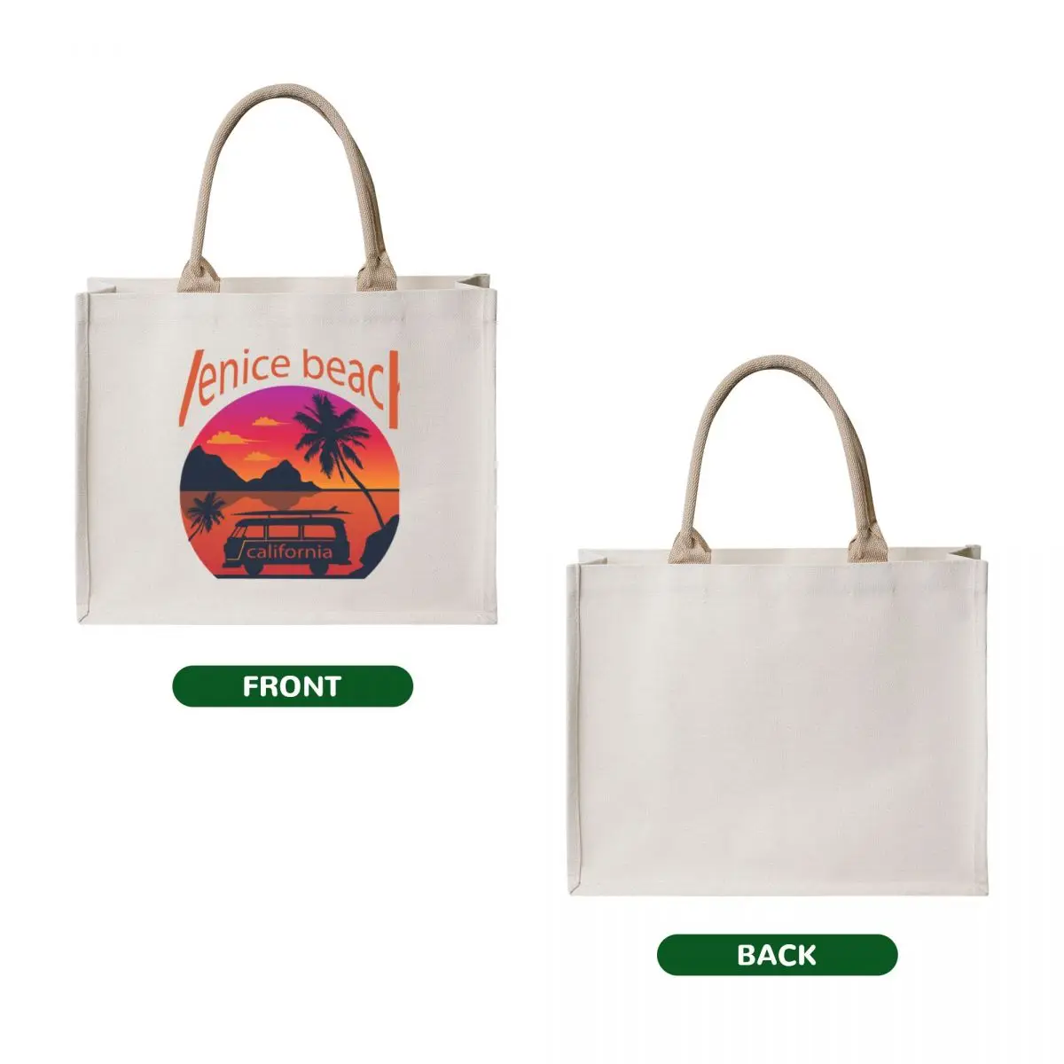venice beach california Tote Bag tote bag canvas custom fabric bag tote custom woman shopping