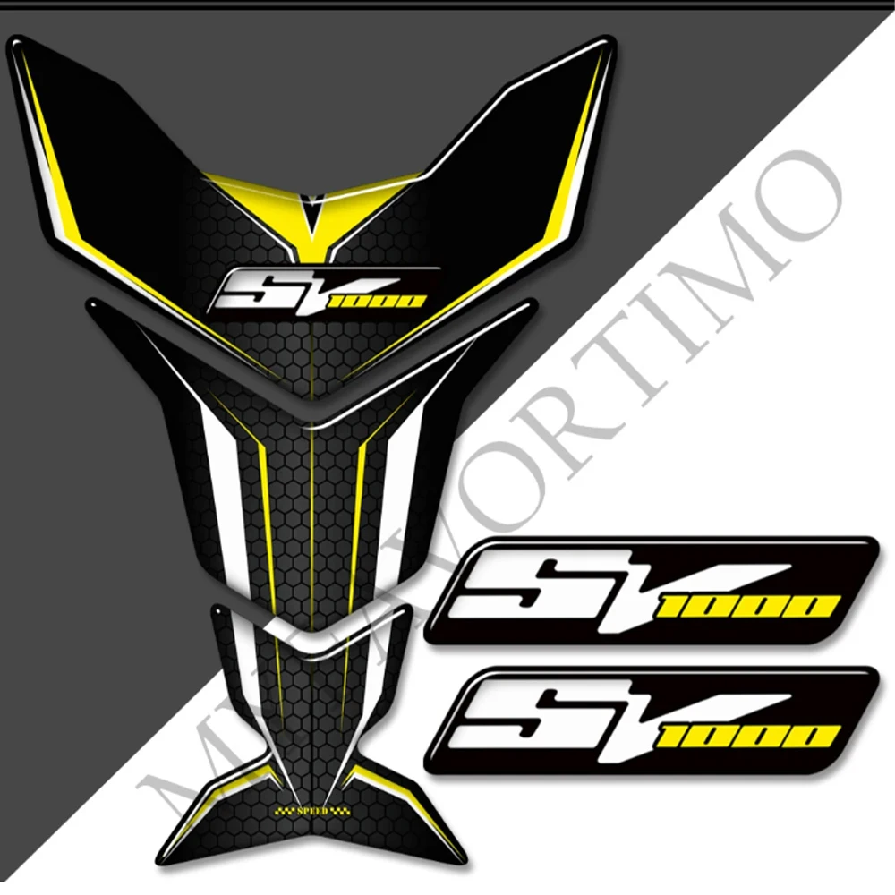 For Suzuki SV1000 SV 1000 S Tank Pad Fuel Protector Emblem Badge Logo Stickers Decal Knee