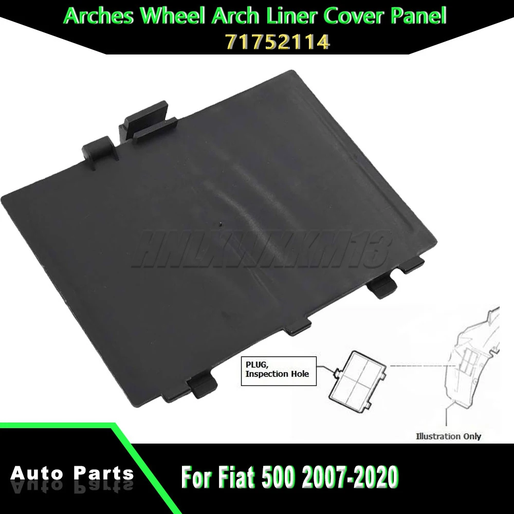 

71752114 For Fiat 500 2007-2020 Car Front Left/Right Arches Wheel Arch Liner Cover Panel Black Caps Exterior Replacement Parts