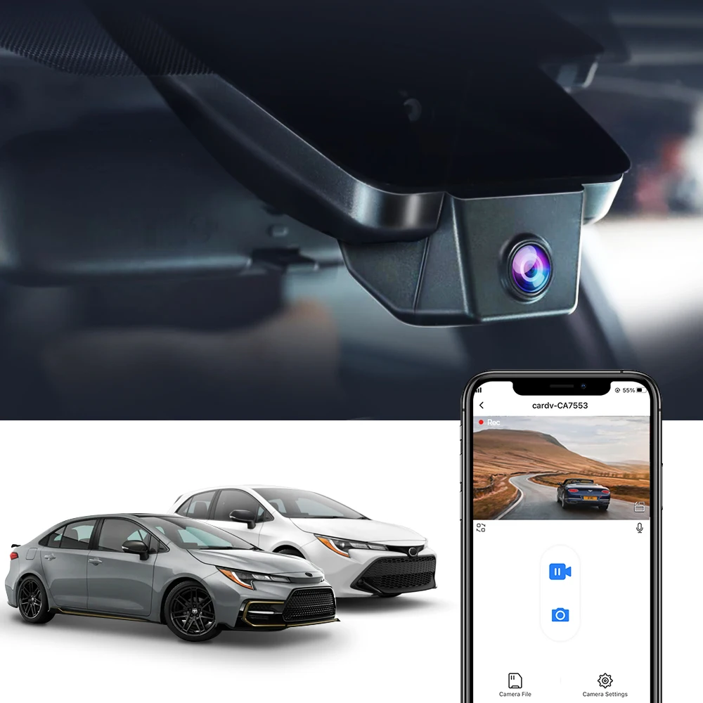 Kamera samochodowa Fitcamx 4K do Toyota Corolla 2017-2024 (sedan/Hatch/Altis 11./12. generacji) i Suzuki Swace, bezproblemowa integracja z rejestratorem UHD