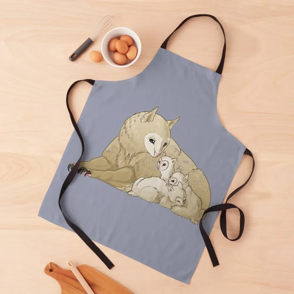 Owlbear Family Apron Chef Accessory professional kitchen japanese woman Home Cleaning Apron