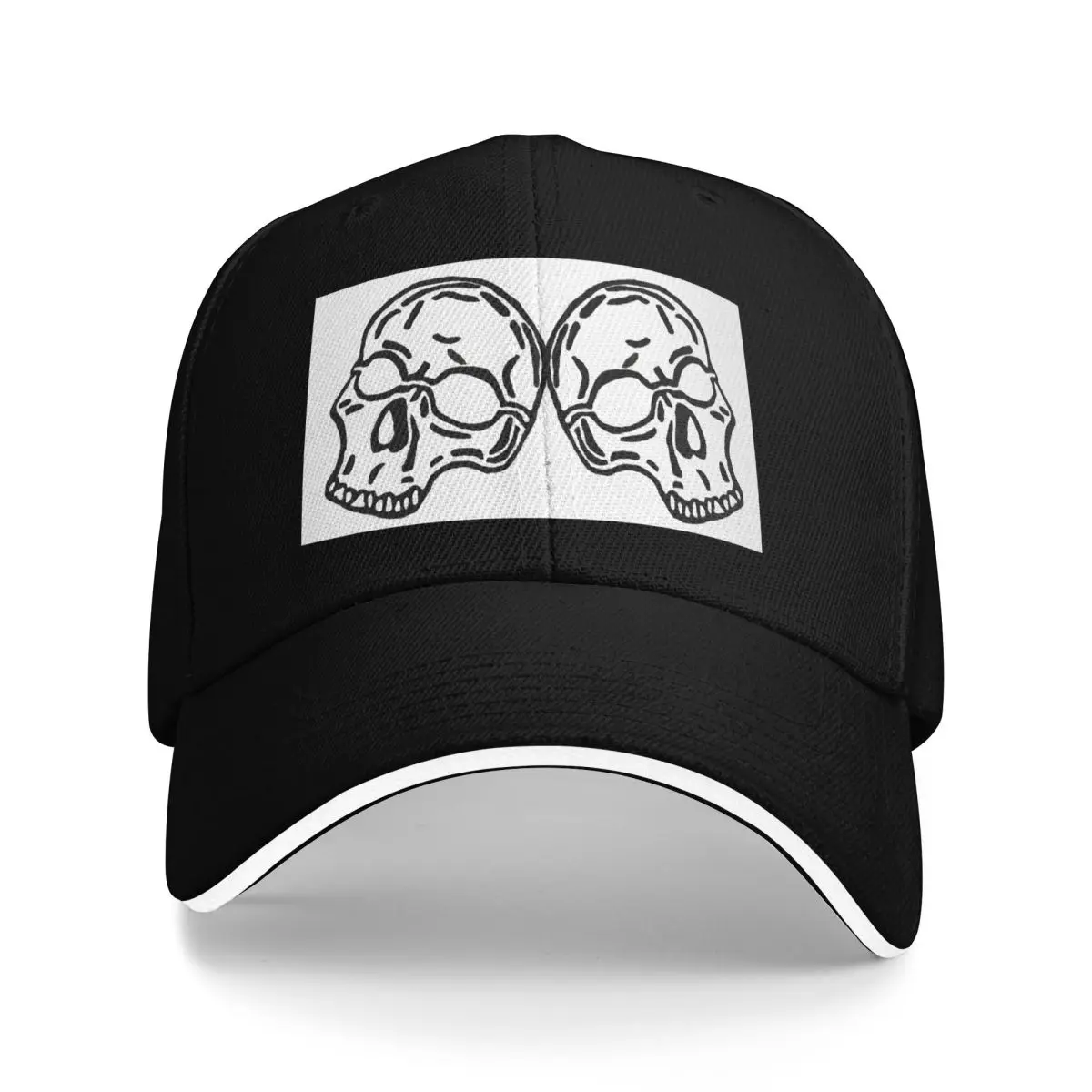 

Twin Skulls Baseball Cap Luxury Brand birthday Women's Hats For The Sun Men's