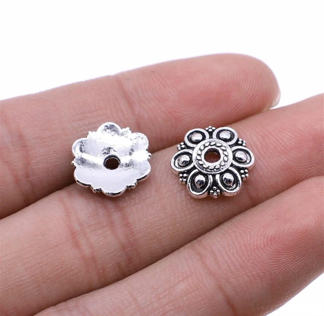 

30pcs 12x12xmm Zinc alloy metal tibetan silver plated bead caps T0143 for jewelry making