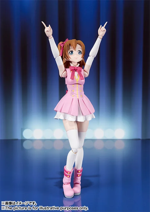 Bandai Original SHFiguarts LoveLive! Honoka Kousaka Anime Action Figure Active Joints Model Hobbies Collectible Gift