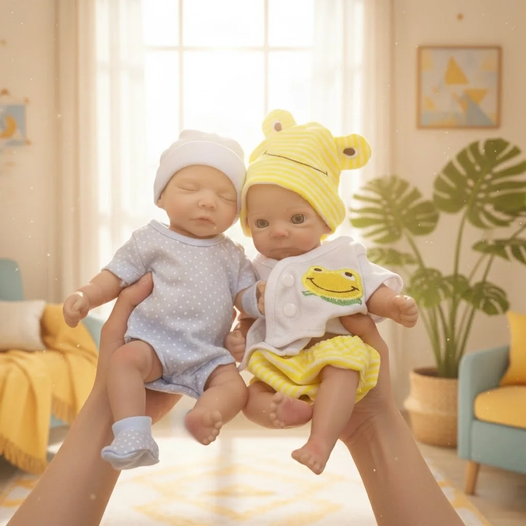 

10Inch Silicone Girls Whole Body Soft Solid Silicone Reborn Baby Dolls Handmade Painted Newborn Baby Dolls Toys For Kids Gifts