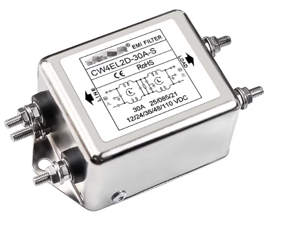 CW4EL2D-30A-S EMI filter DC DC12V24V48100V30A40A50A single and double section power supply purification terminal rail type