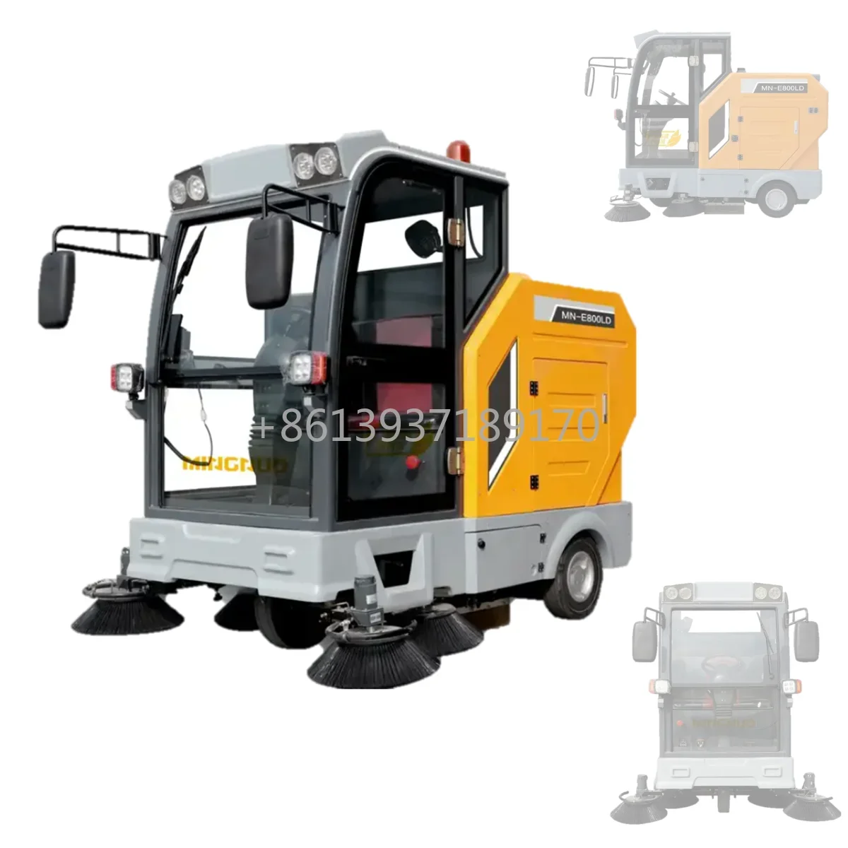 Electric Street Vacuum Cleaner Street Cleaning Machine Auto Dumping Road Sweeper