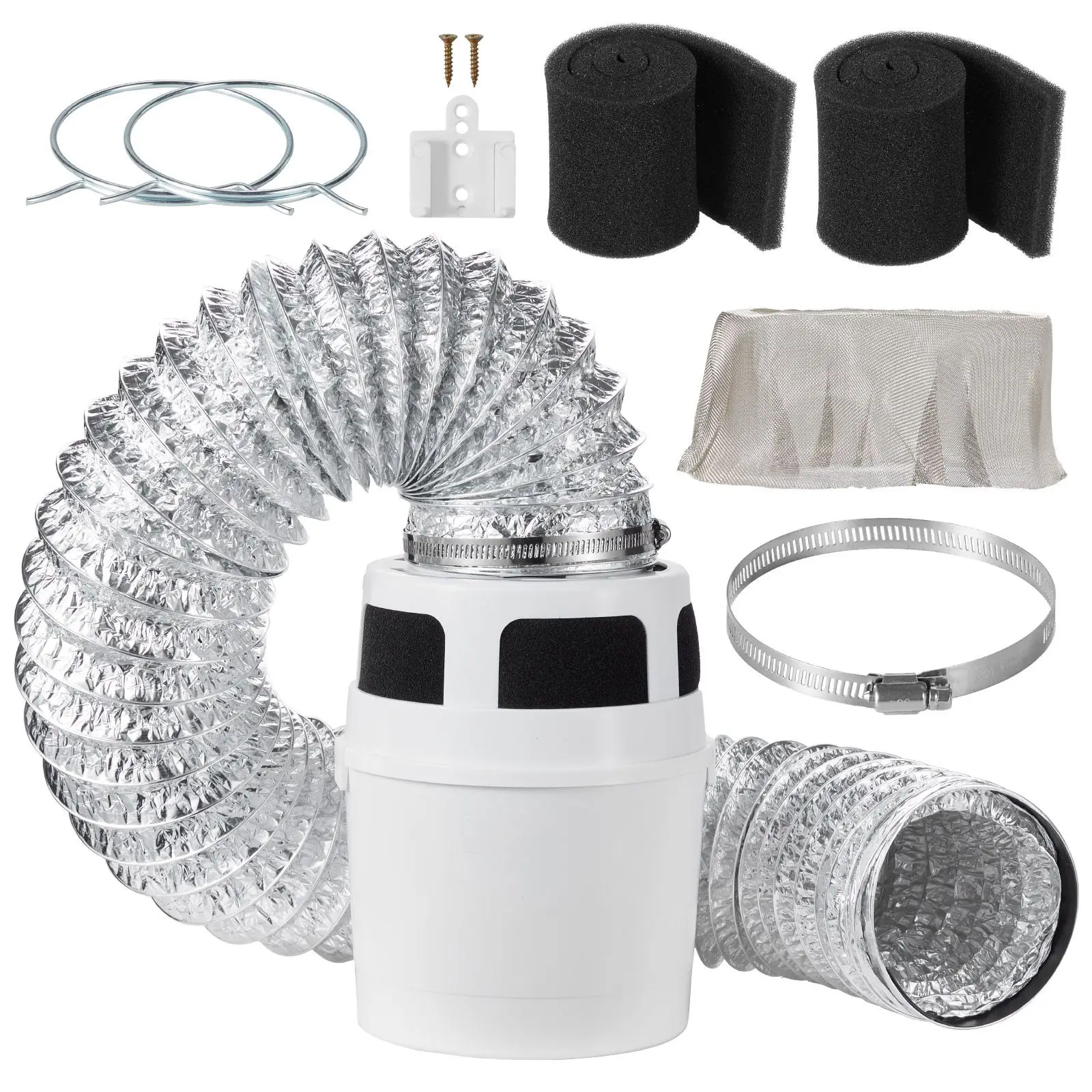 3-in-1 Indoor Dryer Vent Kit, with Bucket for Electric Dryer with 4-Inch by 5-Feet Extendable Exhaust Hose, Premium Quality & Light Weight & No Extra Accessories Required for Apartments, RVs