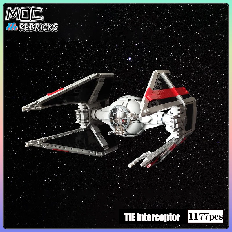 Star Movie 181st Elite TIE Interceptor High-precision MOC Bricks Building Block Toys Model DIY Sets Child Christmas Gifts