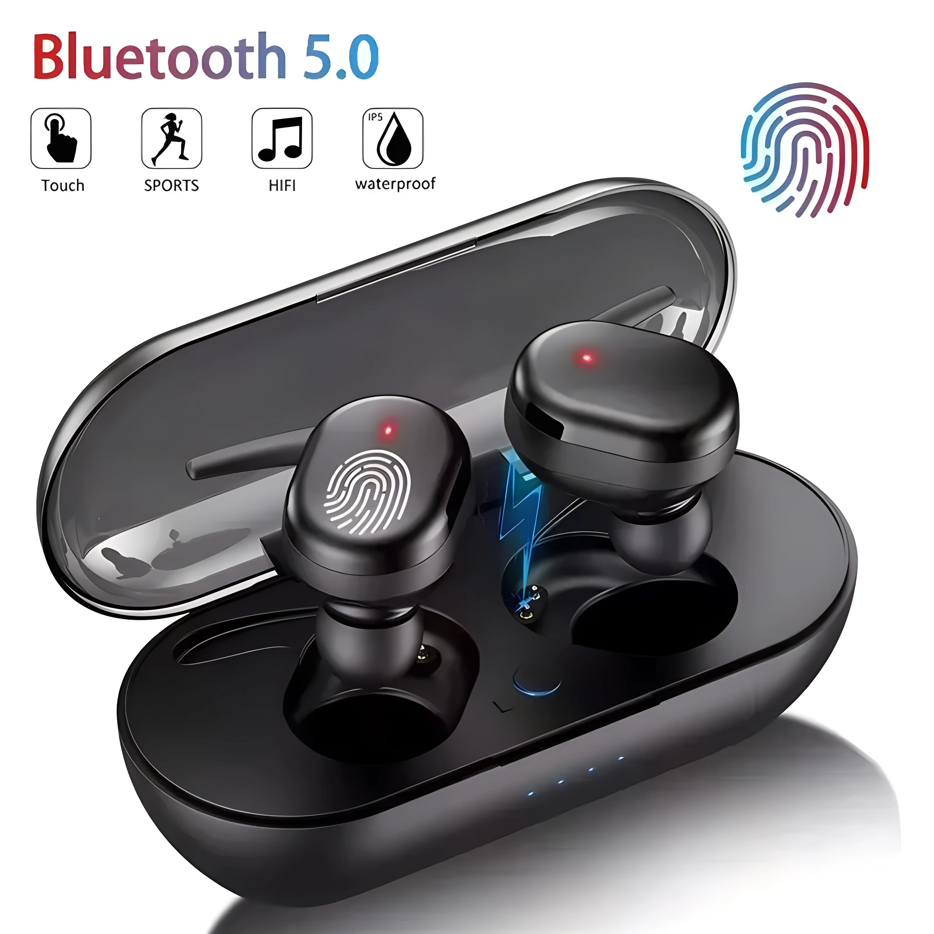 Y30 TWS Bluetooth 5.0 Headphone Sports Touch Wireless Earphones Earbrds With Microphone Handfree