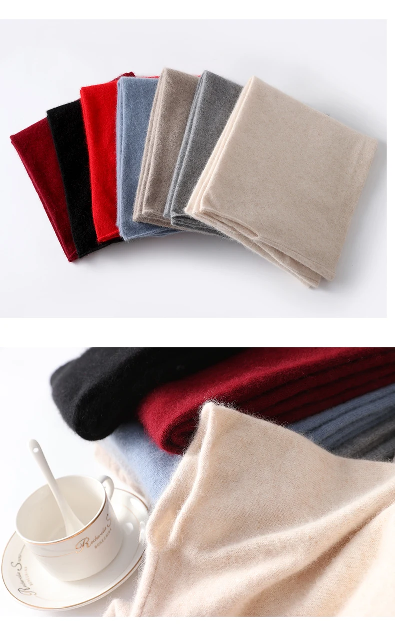 Trend Schal Wickelschal Zwei Zwecke 100 % Wolle Damen Gestrickte Accessoires Cape Lässige weiche Schals Warme Cappa Gemütliche Mode Mäntel – Detail 7