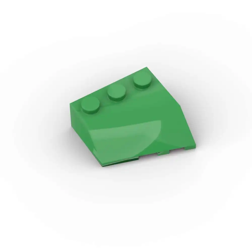 Moc 10 pçs parte tijolos 42862 cunha 3x3 inclinado esquerda blocos de construção kit casa castelo educacional partícula brinquedos aniversário crianças presentes