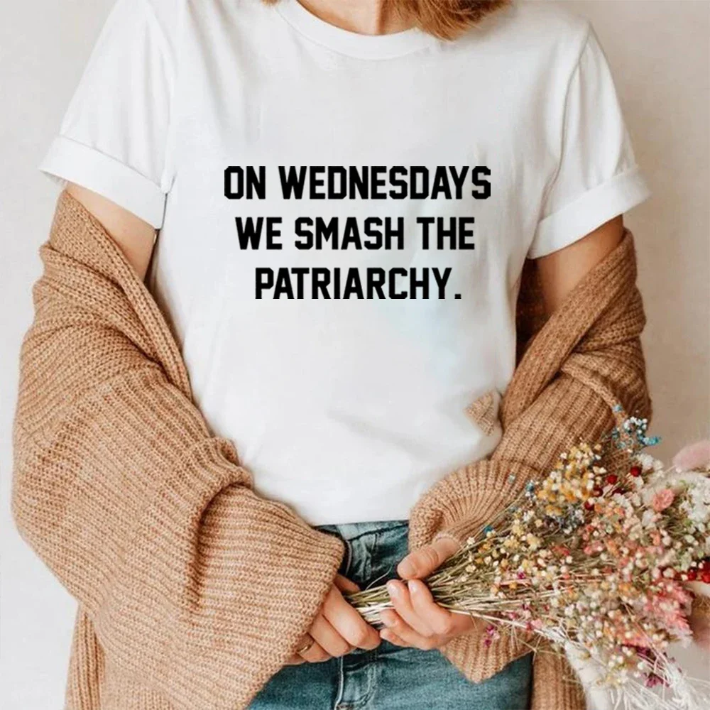 On Wednesdays We Smash The Patriarchy Women's T-shirt Feminism Shirt March Tshirt Liberal Shirt Feminist Girl Power Tops Tees