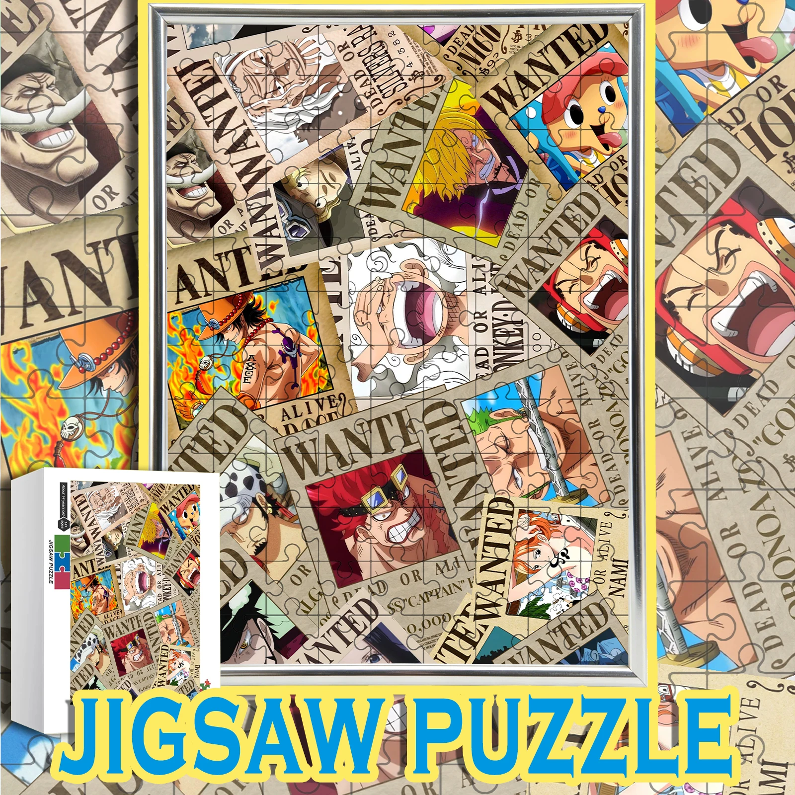 

Деревянный пазл-коллаж «Разыскиваемый» (One Piece), 108/200/300/500/1000 элементов, аниме-атрибутика, подарок для фанатов, декор для дома