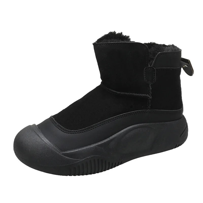 

Retro Snow Boots for woman 2024 Winter New Soft Sole Vulcanized Cotton Shoes with Plush Insulation High Top Women's Shoes