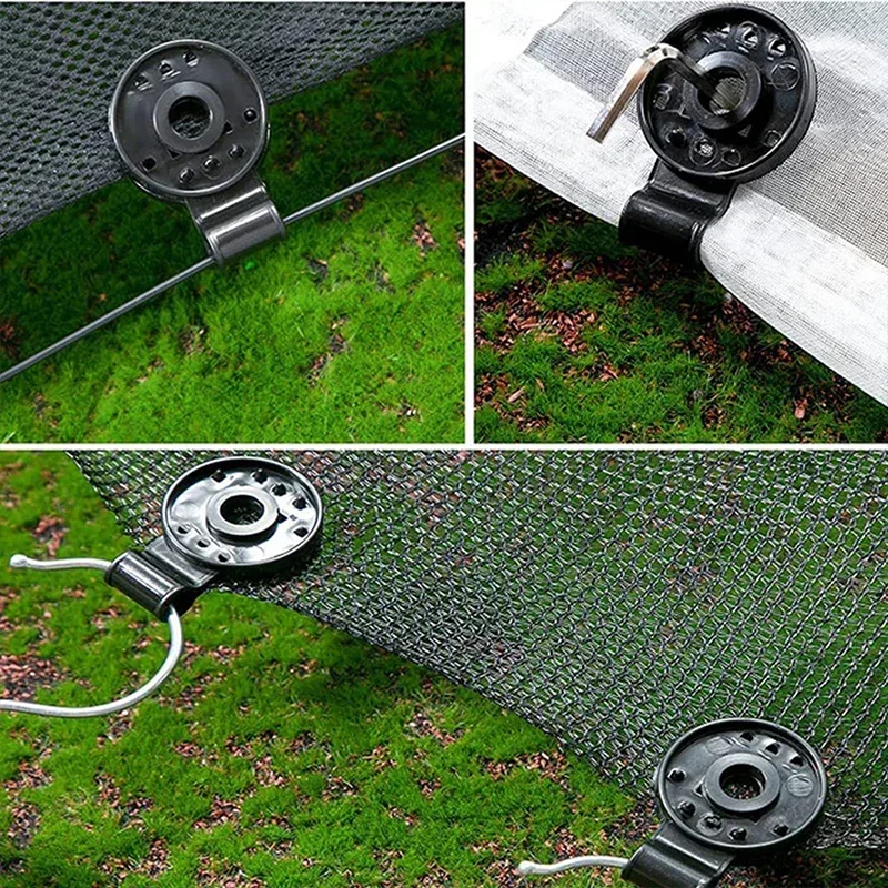 10-100Pcs Shade Cloth Clips Shade Fabric Clamps Grommets for Net Mesh Cover Sunblock Fabric in Garden Backyard Greenhouse Fixer