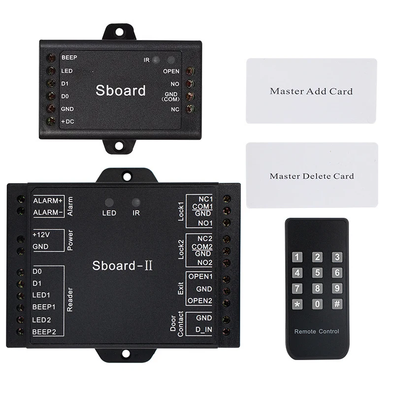 Sboard Mini Size Single Door Wifi Remote Control Access Control Board Panel 12V Wiegand 26~37 bits Optional Tuya App 1000 user