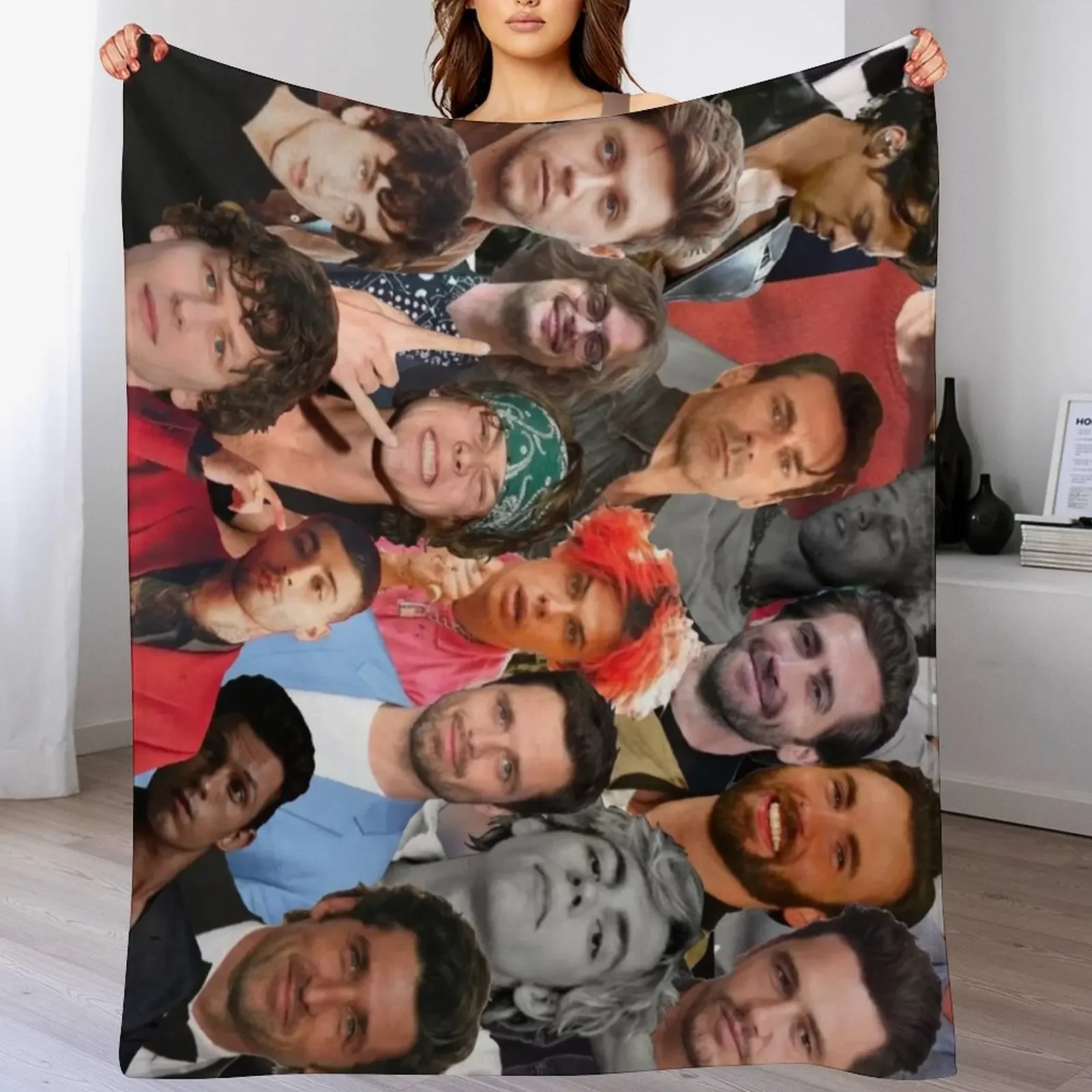 

Cesca Custom Collage Throw Blanket Plush cosplay anime Decorative Throw Personalized Gift Blankets