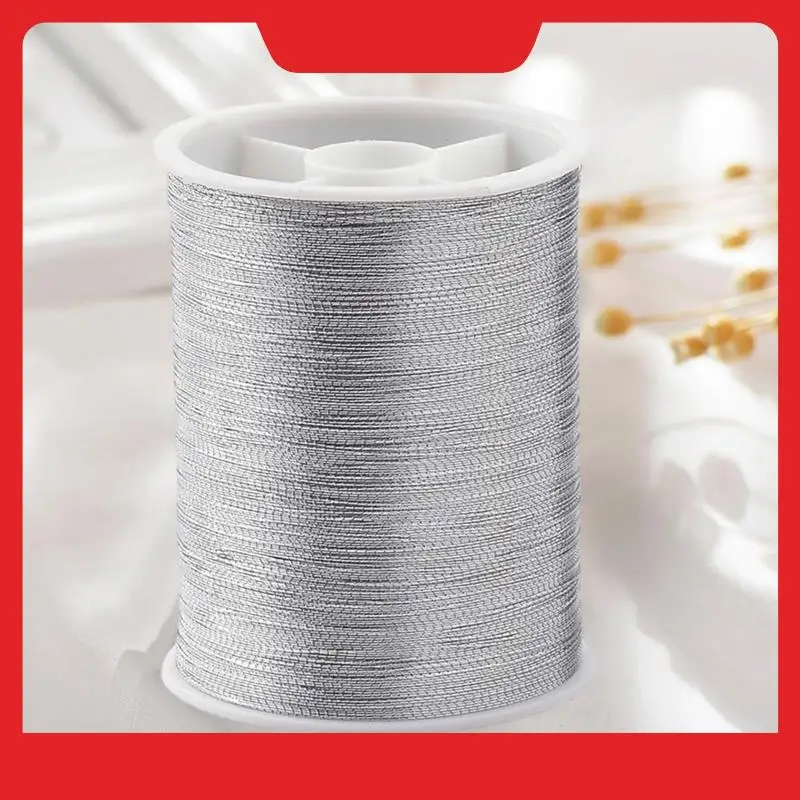 

Нить для вышивания, полиэфирный шнур с мишурой, блестящая нить для вышивки, серебряная