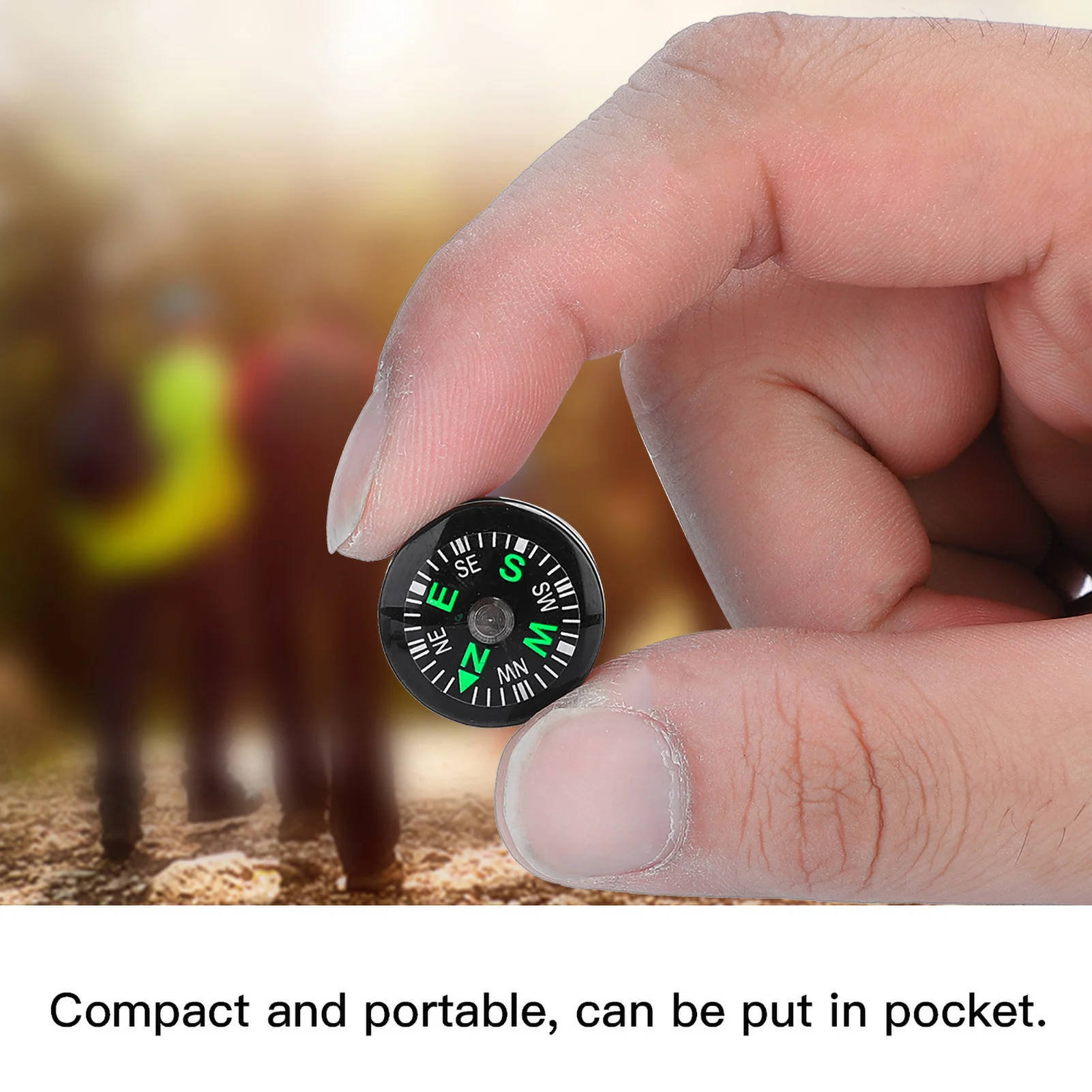 20mm 12pcs Mini Pocket Oil Filled Compass Survival Compasses For Hiking Camping Outdoor Activities Accessory