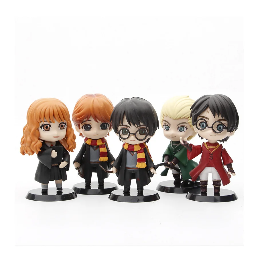 The 10cm Harry Potter Figure Hermione Ron Malfort Model Dolls Qposket Version Doll Car Decoration Children Christmas Toys Gif