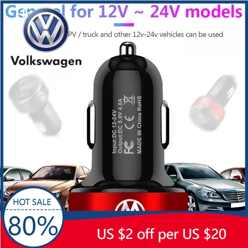 

Сетевое зарядное устройство для автомобилей Volkswagen (5 портов, быстрая зарядка PD QC3.0, USB-C) для Volkswagen Jetta MK5, MK6, Golf-4, 5, 6, 7, Passat 3B