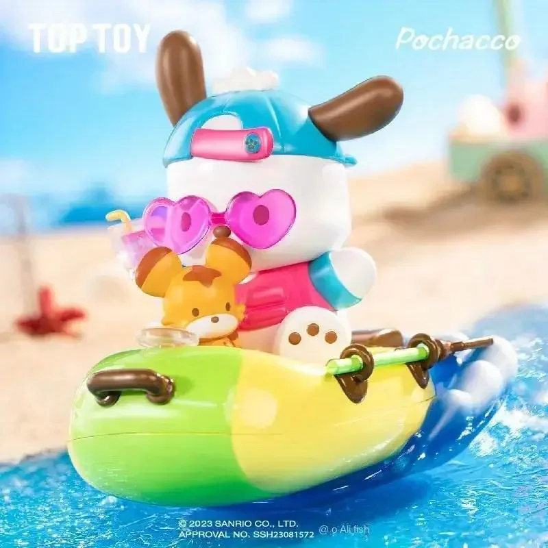 Top Toy Sanrio Pochacco Caixa Cega Mistério Presente Surpresa Estilos Aleatórios Férias Praia Série